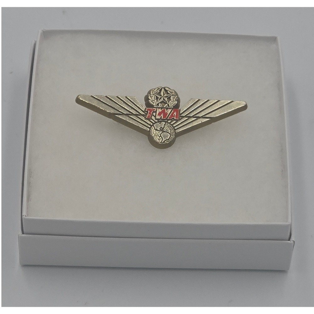 Pilot Wing Pin Trans World Airlines Badge - Gift Boxed